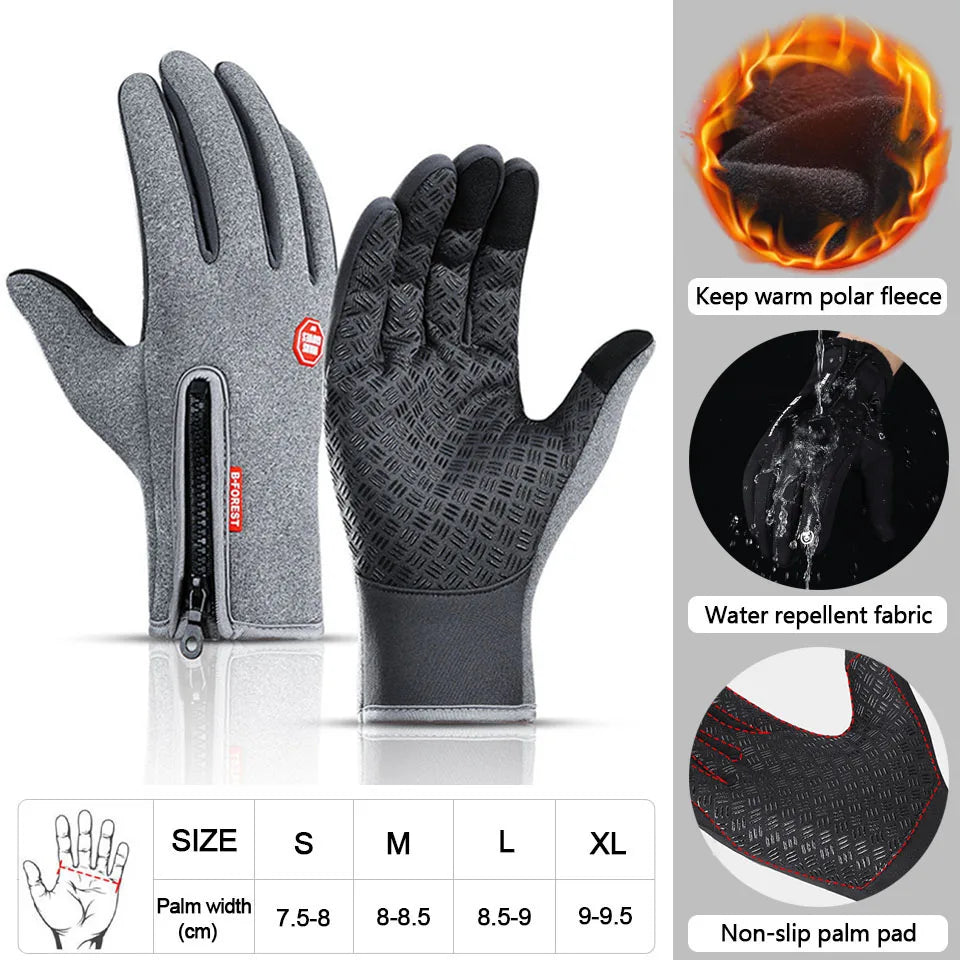 KoKossi Winter Running Full Finger Warm Gloves Touchscreen Windproof Waterproof Cycling Skiing Motorcycle Outdoor Sports Glove