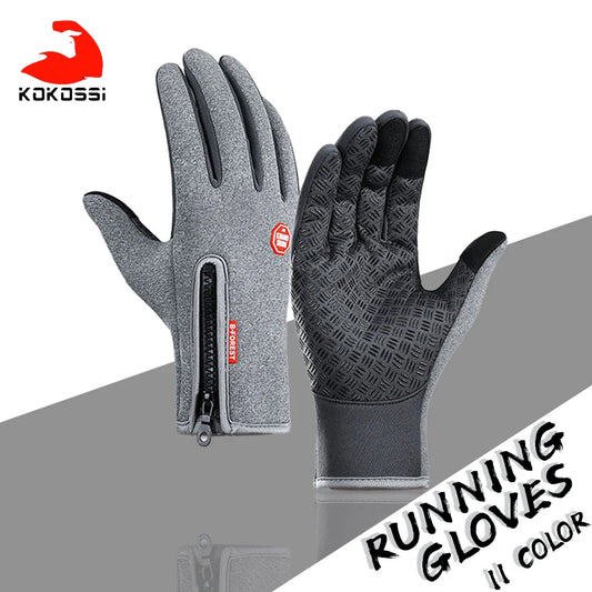 KoKossi Winter Running Full Finger Warm Gloves Touchscreen Windproof Waterproof Cycling Skiing Motorcycle Outdoor Sports Glove