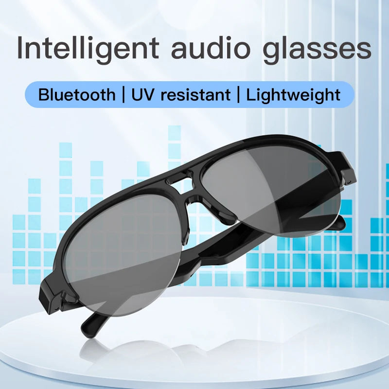 Bluetooth Audio Smart Glasses/Sunglasses with Speaker,Open Ear Headset Glasses,UV Protection,Suitable for Women/Men,Fashionable