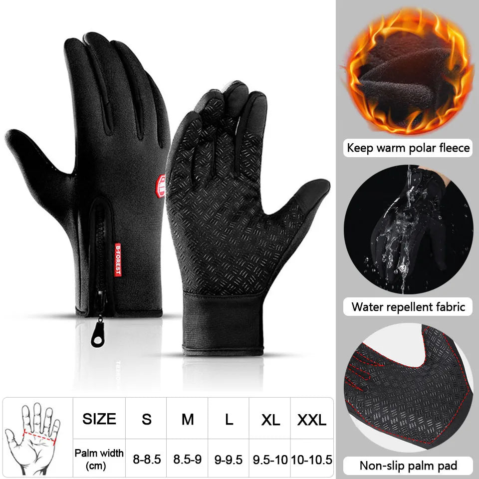 KoKossi Winter Running Full Finger Warm Gloves Touchscreen Windproof Waterproof Cycling Skiing Motorcycle Outdoor Sports Glove