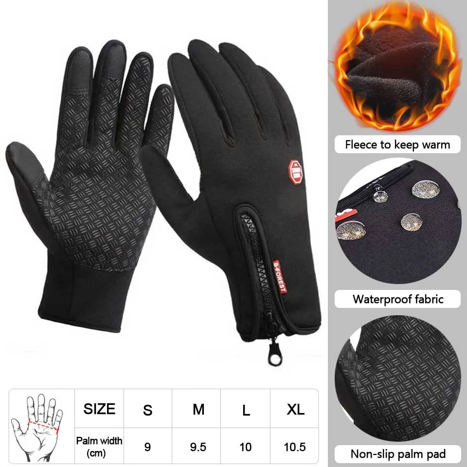 KoKossi Winter Running Full Finger Warm Gloves Touchscreen Windproof Waterproof Cycling Skiing Motorcycle Outdoor Sports Glove